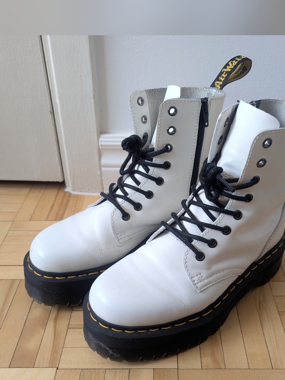 Jadon Smooth Leather Platform Boots - Picture 2 of 15
